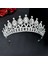 C46 Stil A Gümüş A111 Düğün Tiaras ve Taçlar Gelin Şapkalar Küpe Kolye Takı Seti Gelin Başlığı Taklidi Kafa Bandı Kraliçe Diadem (Yurt Dışından) 5