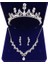 Resim Olarak Moda Zirkon Gelin Takı Setleri Düğün Taç Kolye Küpe Pin Inci Kristal Tiara ve Taçlar Saç Süsler Kadın (Yurt Dışından) 1