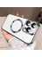 Apple iPhone 15 Pro Max Orta Logo Gösteren Arkası Şeffaf Kenarları Renkli Titanium Telefon Kılıfı 1