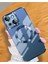 Apple iPhone 15 Orta Logo Gösteren Arkası Şeffaf Kenarları Renkli Titanium Telefon Kılıfı 1