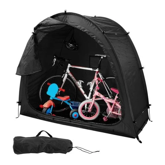 Xhltd 200X80X165 cm Bisiklet Çadır Bisiklet Kamp Çadır Depolama 190 T Bisiklet Depolama Dış Mekan Kamp Için Pencere Tasarımı ile Shed | Çadırlar (Yurt Dışından)