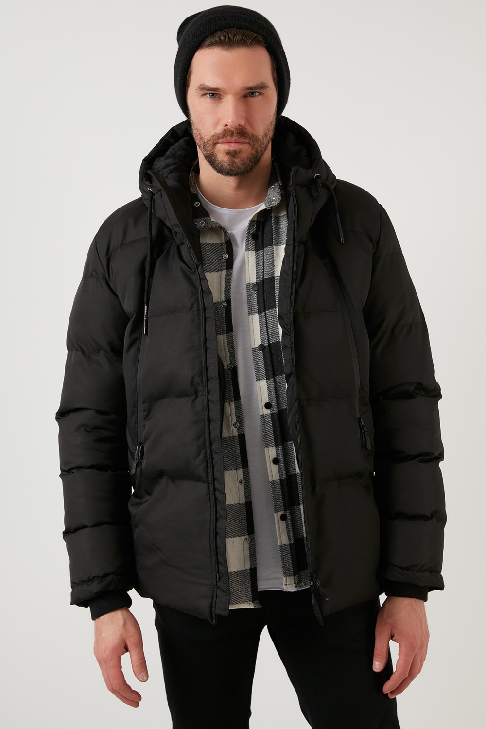 Buratti Kapüşonlu Suya Ve Rüzgara Dayanıklı Soğuk Geçirmez Slim Fit Mont Erkek Mont 5717101 görsel 2