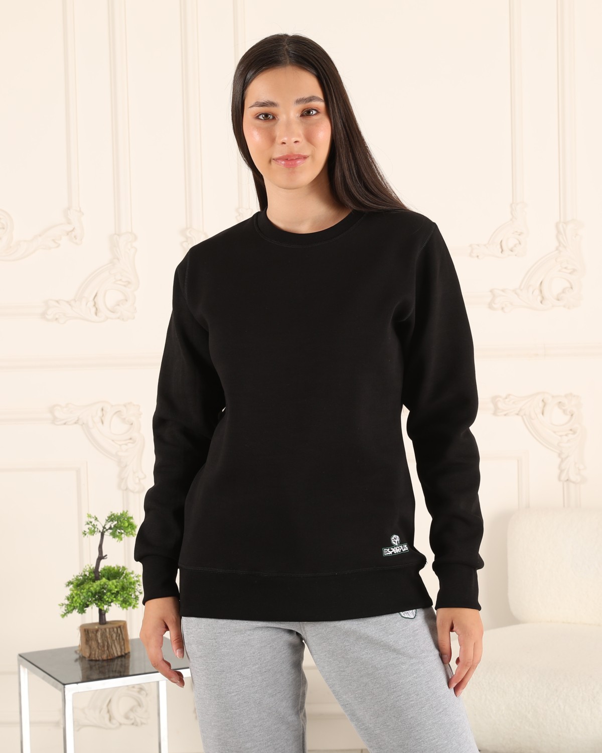 Espoir Plus Espoirplus Siyah Unisex Sweatshirt