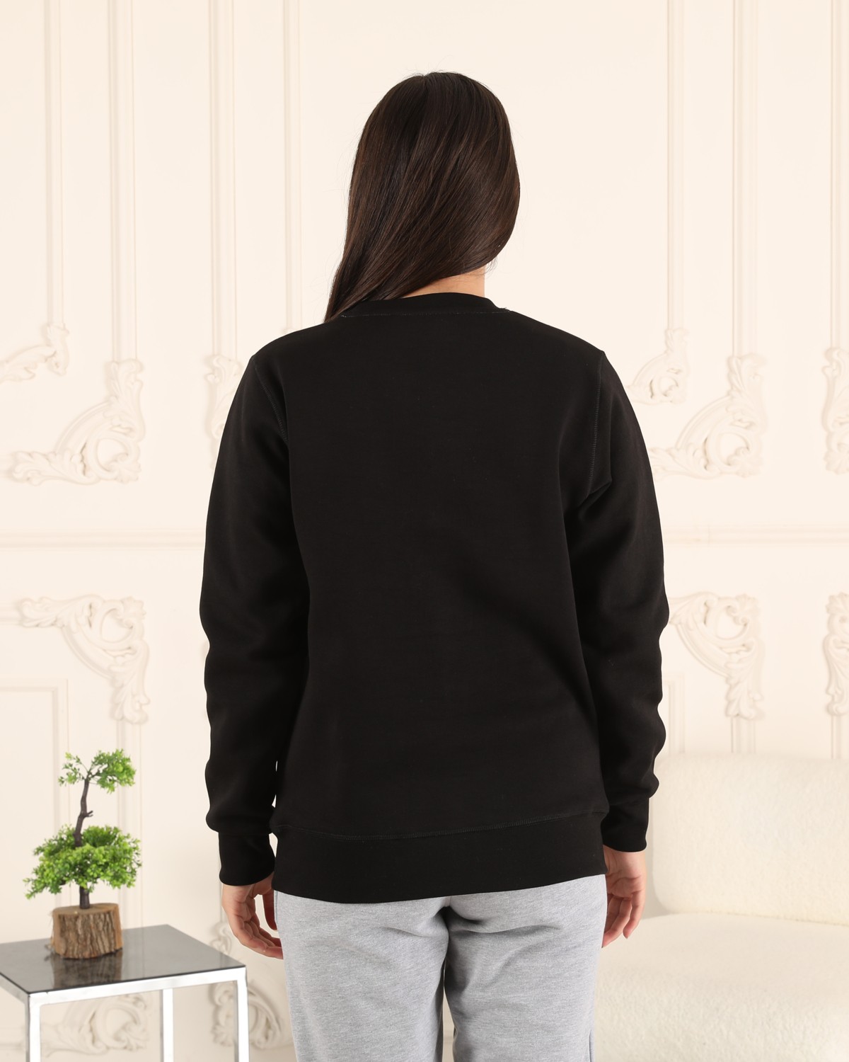 Espoir Plus Espoirplus Siyah Unisex Sweatshirt görsel 4