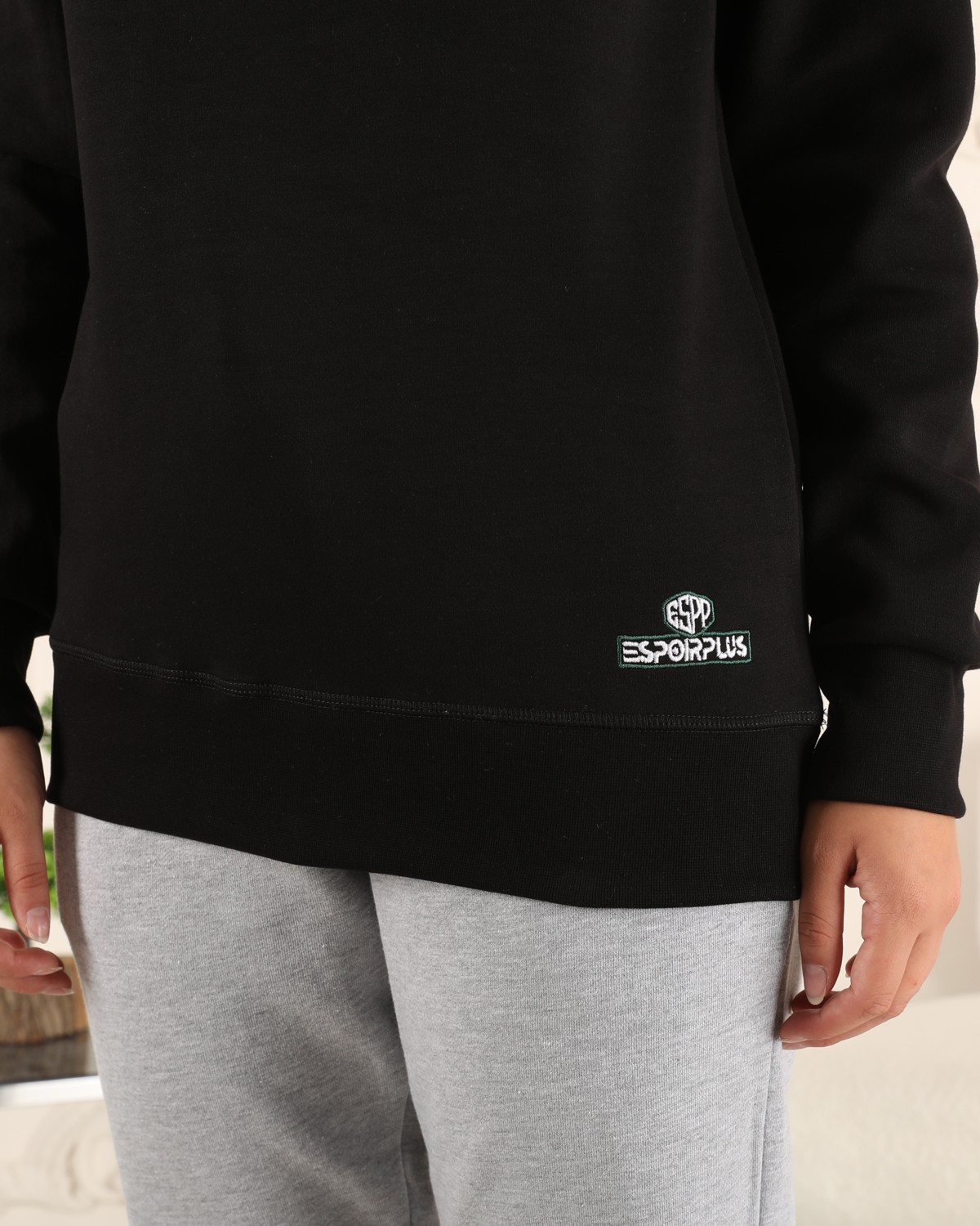 Espoir Plus Espoirplus Siyah Unisex Sweatshirt görsel 5