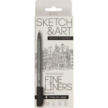 Bruno Visconti 36-0031 Bv Siyah Ince Astar Seti "sketch&art" 4 Adet