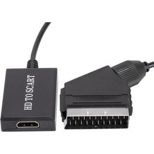 Temiz Pazar HDMI To Scart 1080P Hd Av Video Çevirici Dönüştürücü Adaptör