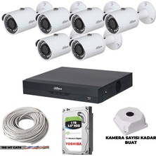 Dahua 6 Kameralı Ip Set 2mp 1080P 30 mt Gece Görüş 1tb