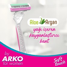 Arko Soft Touch Kadın Tıraş Bıçağı 2'li ve Sensitive Kadın Tıraş Jeli 200 ml