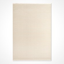 Halınet Ava Krem Çizgili Polyester Makine Halısı