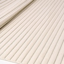 Halınet Ava Krem Çizgili Polyester Makine Halısı