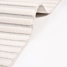 Halınet Sophia Beyaz Çizgili Polyester Makine Halısı