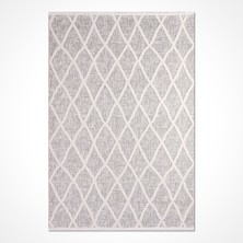 Halınet Avery Gri Geometrik Polyester Makine Halısı