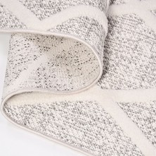 Halınet Avery Gri Geometrik Polyester Makine Halısı