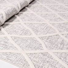 Halınet Avery Gri Geometrik Polyester Makine Halısı