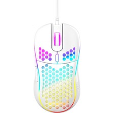 Valkyrie Rgb LED Işıklı 6 Tuşlu 7200DPI Gaming Oyuncu Mouse Beyaz