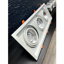 Tekwat Ar 111 Cob LED Üçlü 25 Watt Işık Sıva Altı 3000 Kelvin