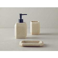 English Home Stone 3'lü Banyo Seti Bej
