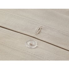 English Home Novella Premium Soft Cotton Çift Kişilik Nevresim 200X220 cm Bej