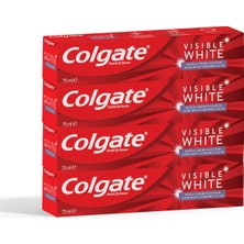 Colgate Visible White Maksimum Beyazlık Beyazlatıcı Diş Macunu 75 ml x 4 Adet