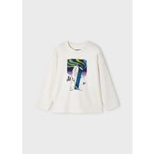 Mayoral Krem Çocuk Tshirt - Mayoral - Krem - 7 Yaş - 4038-KREM-7 Yaş