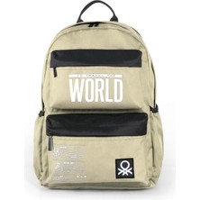 United Colors Of Benetton Çift Bölmeli Sırt Çantası Gri 3837