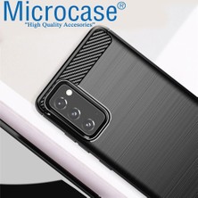 Microcase Samsung Galaxy S20 Fe Fan Edition Brushed Carbon Fiber Silikon Kılıf - Siyah