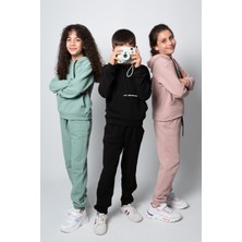 Zana Kids 6-13 Yaş Cepli Gofre Ikili Takım - Pudra