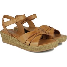 Fitbas 1818 167 Kadın Taba Sandalet Büyük & Küçük Numara Terlik