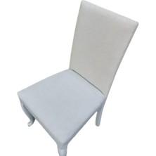 Sandalye ST Giydirm Terletmz Keten Kumaş Kayın aslan ayk Parlak Beyaz 1ad El Yapı