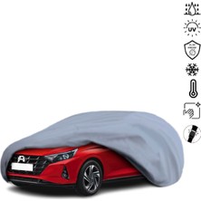 Teksin Hyundai I20 3 (2020-) Araba Brandası Su Geçirmez Miflonlu 4 Mevsim Kullanıma Uygun