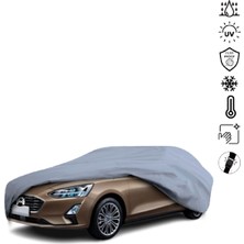 Teksin Ford Focus 4 Sedan (2018-2021) Araba Brandası Su Geçirmez Miflonlu 4 Mevsim Kullanıma Uygun