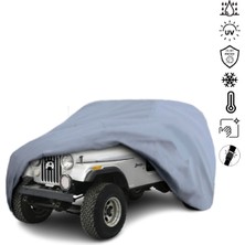 Teksin Jeep Cj7 Araba Brandası Su Geçirmez Miflonlu 4 Mevsim Kullanıma Uygun