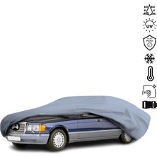 Teksin Mercedes Benz S W126 Sel Araba Brandası Su Geçirmez Miflonlu 4 Mevsim Kullanıma Uygun