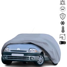 Teksin Renault Clio 2 Hb (1998-2005) Araba Brandası Su Geçirmez Miflonlu 4 Mevsim Kullanıma Uygun