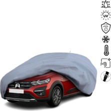 Teksin Dacia Sandero Stepway Araba Brandası Su Geçirmez Miflonlu 4 Mevsim Kullanıma Uygun