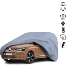 Teksin Volkswagen Caddy 5 (2020-) Araba Brandası Su Geçirmez Miflonlu 4 Mevsim Kullanıma Uygun