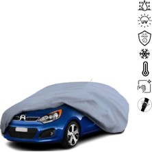 Teksin Kia Rio 3 Sedan (2015-) Araba Brandası Su Geçirmez Miflonlu 4 Mevsim Kullanıma Uygun