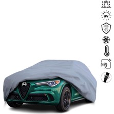 Teksin Alfa Romeo Stelvio Suv Araba Brandası 2016- Araba Brandası Su Geçirmez Miflonlu 4 Mevsim Kullanıma Uygun