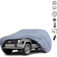 Teksin Jeep Cherokee 2 Xj (1988-2001) Araba Brandası Su Geçirmez Miflonlu 4 Mevsim Kullanıma Uygun
