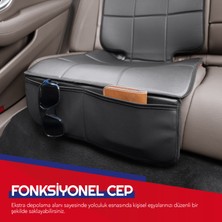 Otom Premium Deri Isofix Uyumlu Puset Altı Koruyucu Oto Koltuk Minderi