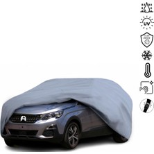 Teksin Peugeot 3008 1 (2009-2016) Araba Brandası Su Geçirmez Miflonlu 4 Mevsim Kullanıma Uygun