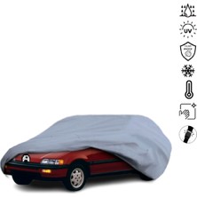 Teksin Honda Civic 4 Hatchback (1987-1995) Araba Brandası Su Geçirmez Miflonlu 4 Mevsim Kullanıma Uygun