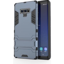 Seashell Digital Samsung Galaxy Note 9 - Kickstand ile Cool Guard Plastik+Tpu Hibrit Kılıf Aksesuarı - Koyu Mavi (Yurt Dışından)