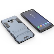 Seashell Digital Samsung Galaxy Note 9 - Kickstand ile Cool Guard Plastik+Tpu Hibrit Kılıf Aksesuarı - Koyu Mavi (Yurt Dışından)