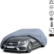 Teksin Mercedes Benz C W205 Araba Brandası Su Geçirmez Miflonlu 4 Mevsim Kullanıma Uygun