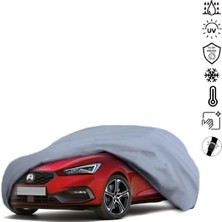 Teksin Seat Leon 4 Hatchback (2020-) Araba Brandası Su Geçirmez Miflonlu 4 Mevsim Kullanıma Uygun