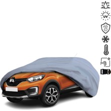 Teksin Renault Captur 2 (2019-) Araba Brandası Su Geçirmez Miflonlu 4 Mevsim Kullanıma Uygun
