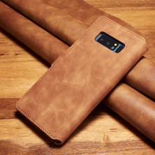 Seashell Digital Samsung Galaxy Note 8 Sm -N950 Için Kart Yuvaları ile Retro Tarzı Deri Standı Kapağı - Brown (Yurt Dışından)