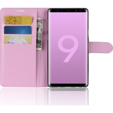 Seashell Digital Samsung Galaxy Note 9 - Litchi Doku Cüzdan Deri Manyetik Kapak (Yurt Dışından)